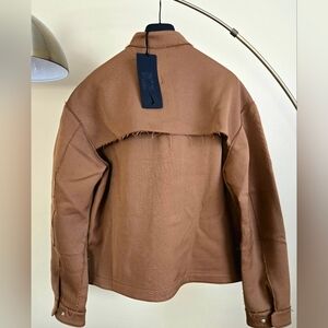 NWT NIKE × ESC Raw Cut Brown Wool Unisex Jacket Size:M Made In Italy